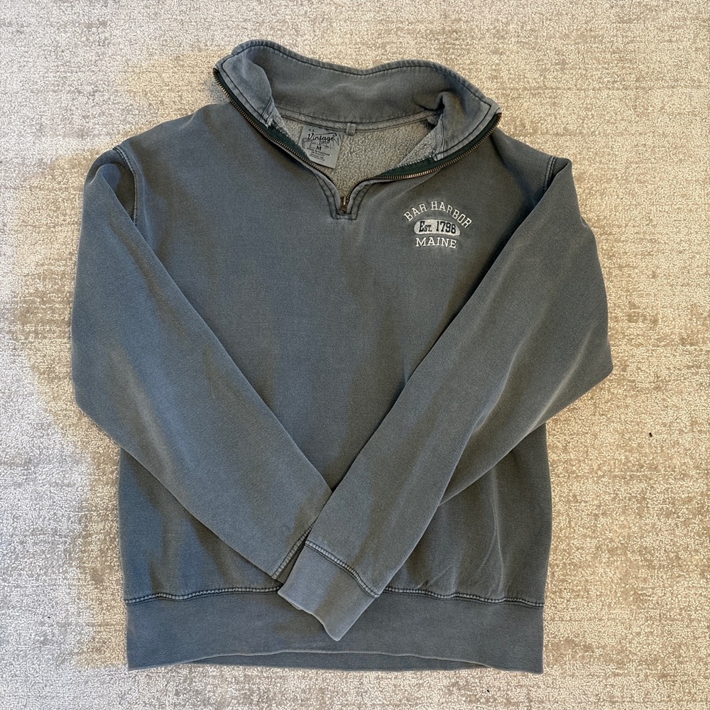 Men's Gray Half-Zip Sweater